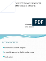 Performance Analysis of An Engine Using Producer Gas