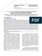 A Cross Sectional Study of Caregiver Burden and Psychiatric Morbidity in Primary Caregivers of Mentally Retarded Subjects