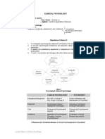 Lecture Notes - Clinical Psychology