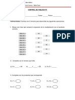 Control Tablas Sexto y Quinto Basico