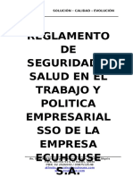 Reglamento de Seguridad y Salud en El Trabajo y Política Empresa