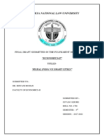 Chanakya National Law University: Final Draft Submitted in The Fulfilment of The Course