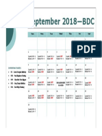 September 2018-BDC: Sun Mon Tue Wed Thu Fri Sat