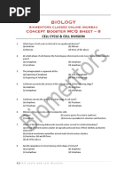 Biology: Concept Booster MCQ Sheet - 8