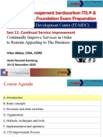 IT Management Development Center (IT-MDC) : Sesi 11: Continual Service Improvement
