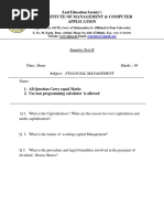 Zeal Institute of Management & Computer Application: Surprise Test II