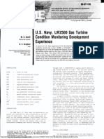 U.S. Navy, LM2500 Gas Turbine Condition Monitoring Development Experience