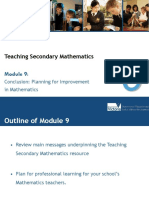 Teaching Secondary Mathematics: Conclusion: Planning For Improvement in Mathematics