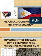 Historical Foundations of Philippine Education