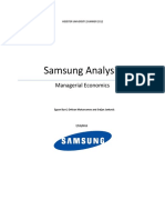 Samsung Analysis: Managerial Economics