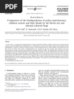 (CALIL Et Al., 2006) Comparison of the Biodegradation of Poly (Ε-caprolactone), Cellulose Acetate and Their Blends by the Sturm Test and Selected Cultured Fungi