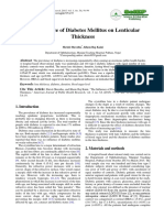 The Influence of Diabetes Mellitus On Lenticular Thickness: Keywords