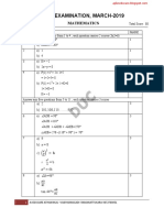 MATHS Answer Key English Medium SSLC March 2019 by A+ Educare