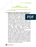 Refractory Installation Preparation Guidelines 2.1 Preparation Prior To The Refractory Installation in The Cement Rotary Kiln