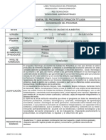 Programa Formación Control Calidad de Alimentos