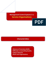 Management Control Systems in Services Organization