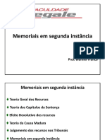 Memoriais em Segunda Instância