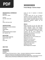 Sample IT Business Analyst Resume