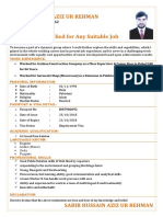 Sabir Hussain Aziz Ur Rehman CV