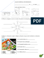 Avaliação Mensal de Geografia 6ano 1bim