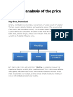 Volatility Analysis of The Price Series