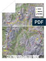 MAP Central Dolomites Trek