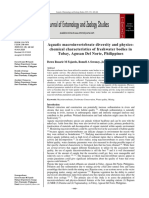 Aquatic Macroinvertebrate Diversity and Physico-Chemical Characteristics of Freshwater Bodies in Tubay, Agusan Del Norte, Philippines