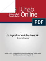 A.1. Bruner, La Importancia de La Educación PDF