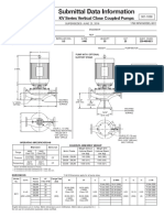 Submittal Data Information: KV Series Vertical Close Coupled Pumps