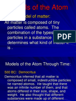 Models of The Atom: Particle Model of Matter