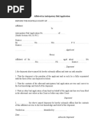 Affidavit in Anticipatory Bail Application-Drafting-Miscellaneous Template