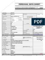 CS Form No. 212 Revised Personal Data Sheet New