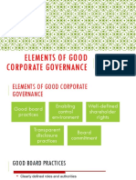 Elements of Good Corporate Governance