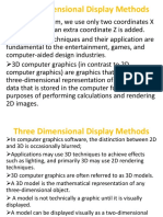 Three Dimensional Display Methods