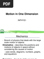 Motion in One Dimension