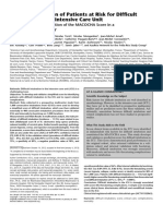 Early Identification of Patients at Risk For Difficult Intubation in The Intensive Care Unit