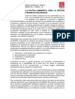 Ensayo Sobre La Política Ambiental para La Gestión Integral de Los Residuos Peligrosos