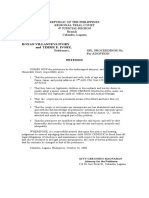 Republic of The Philippines Regional Trial Court 4 Judicial Region Branch Calamba, Laguna