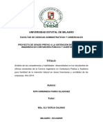 Análisis de Las Competencias y Habilidades Desarrolladas en Los Estudiantes de Últimos Semestres de La Carrera Ingeniería en C