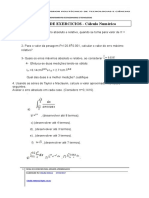 1 FIXA DE EXERCICIOS - Cálculo Numérico: Isptec