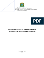 Tecnologia em Processos Metalurgicos PROEN 20012017 Versaofinal 1