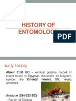 History of Entomology