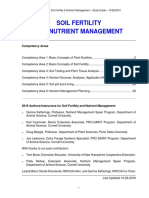 Soil Fertility and Nutrient Management: Competency Areas