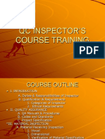 Inspector Course Outline