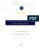 COLAÇO, Luís Manuel de Miranda. A Evolução Da Sustentabilidade No Ambiente Construído - Projeto e Materiais Dos Edifícios PDF