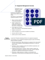 Content Sheet 3-1: Equipment Management Overview: Role in Quality Management System