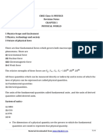 11 Physics Notes Ch01