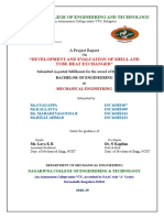 Nagarjuna College of Engineering and Technology: Development and Evaluation of Shell and Tube Heat Exchanger