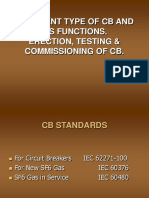 Different Type of CB and Its Functions. Erection, Testing & Commissioning of CB