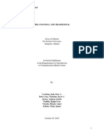 Pre-Colonial Cultures and Communications in The Philippines